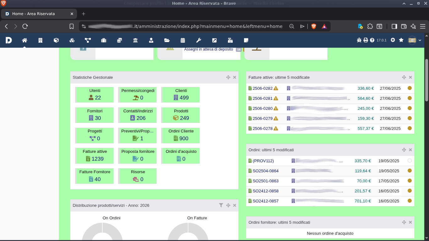 Gestionale - screenshot